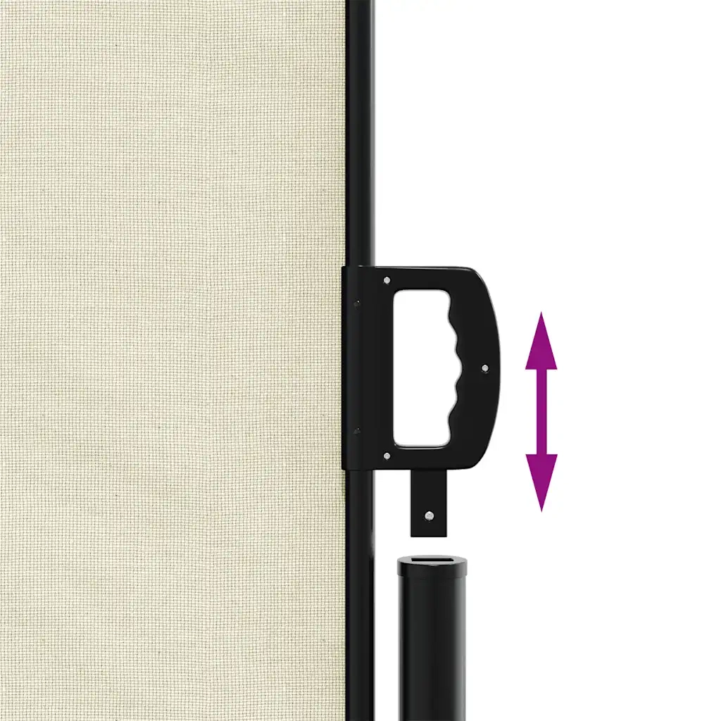 Tenda da Sole Laterale Retrattile-Tenda parasole per balcone per giardino Crema 120x1200 cm