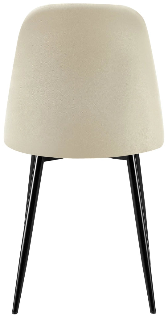 Sedia Giverny con cuciture decorative Tessuto,crema