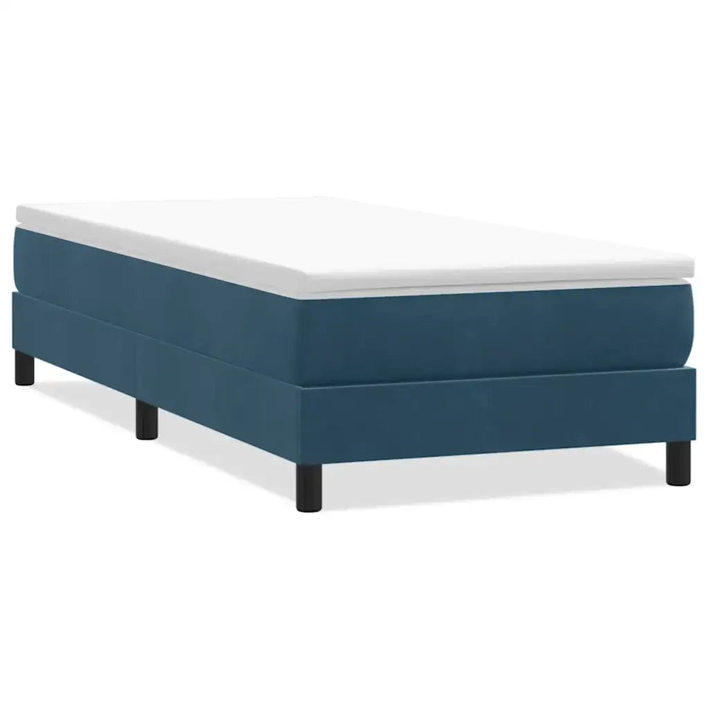 vidaXL Letto a Molle senza Materasso Blu Scuro 80x220 cm Velluto