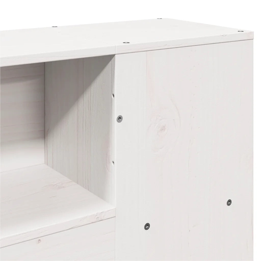 Letto senza Materasso Bianco 140x190 cm Legno Massello di Pino 3309900