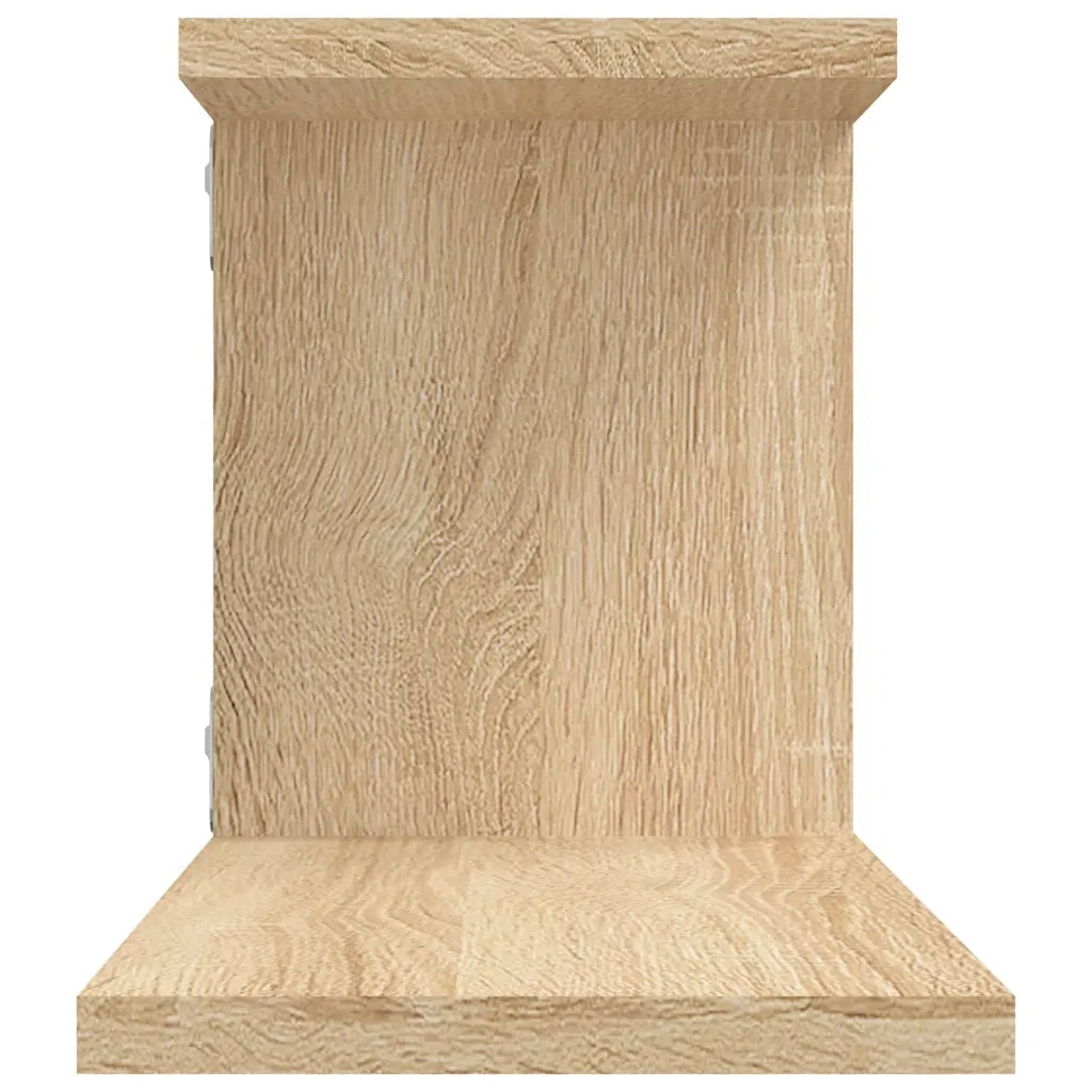 Scaffale TV Parete-Mensole a Muro Rovere Sonoma 125x18x23 cm Legno Multistrato