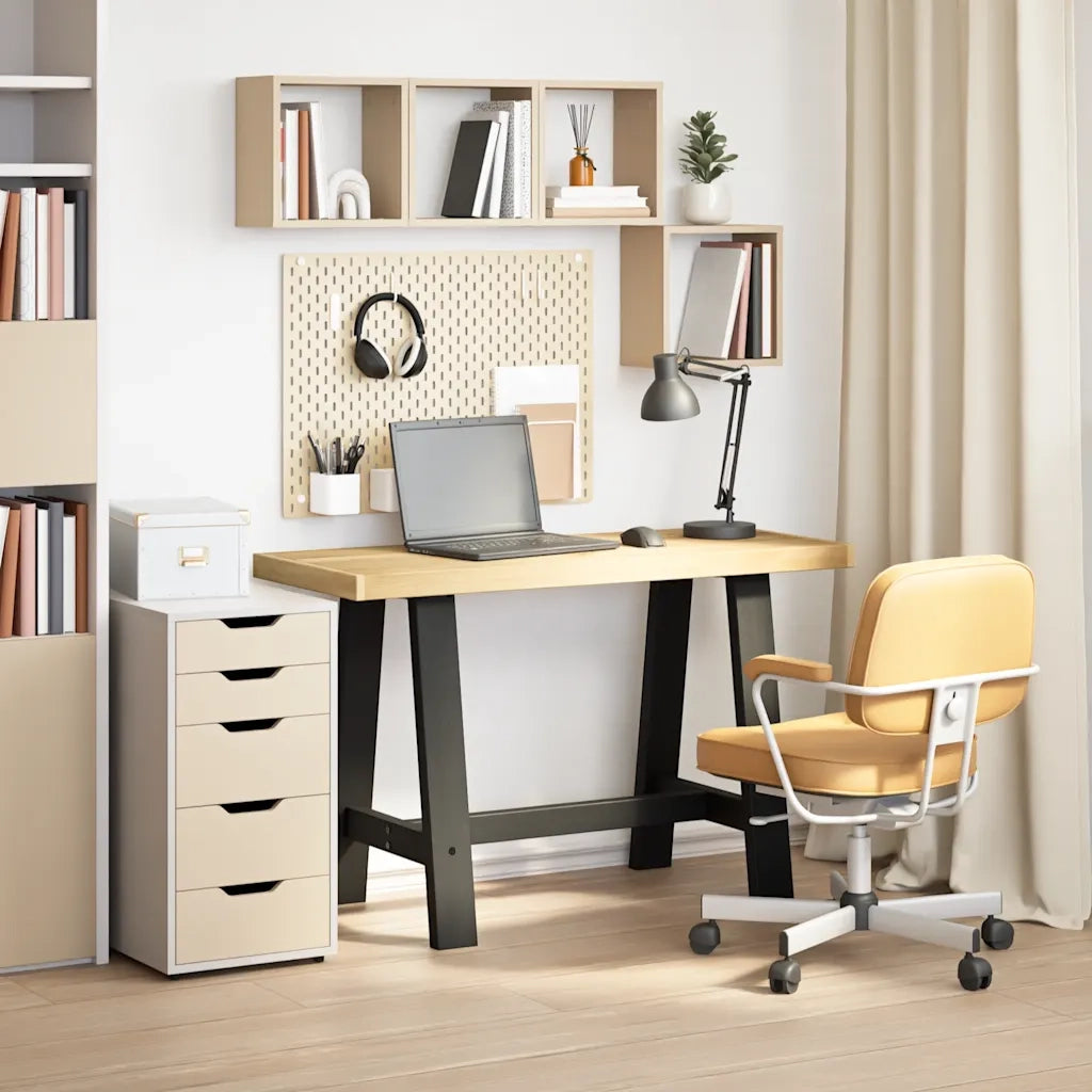 Scrivania NOAIN Gambe a Forma di A 120x50x75 cm Legno Massello 4100039