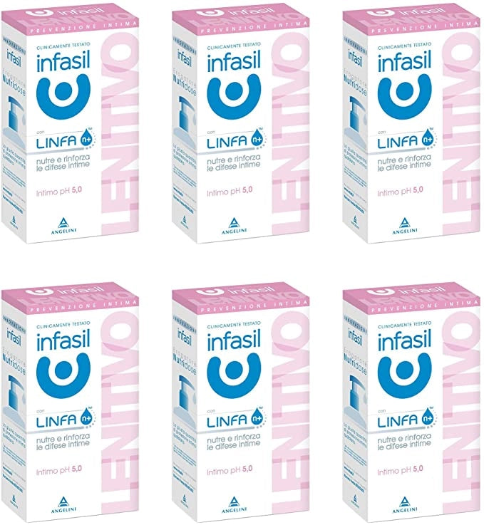 SET 6 INFASIL DETERGENTE INTIMO IN CONFEZIONE DA 200 ML LENITIVO