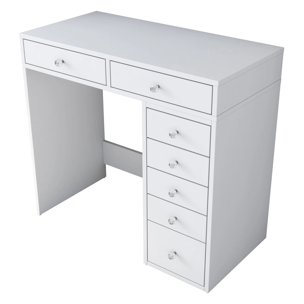 Mobile da Trucco Rivello, Toeletta Specchio Incluso, 90x45x82h cm Bianco
