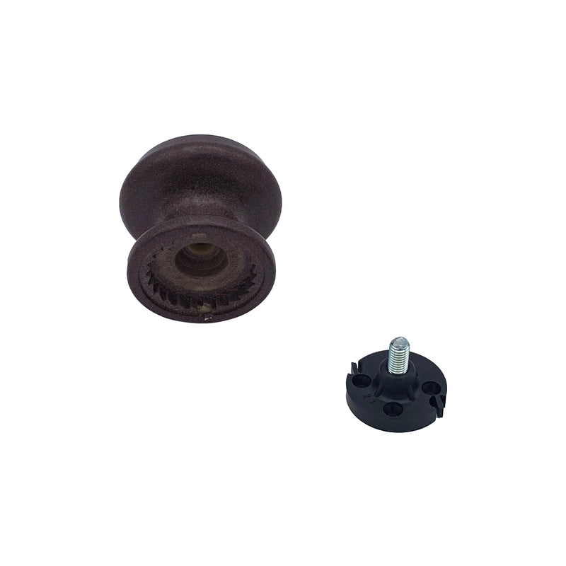 Pomolo fisso per porta SAGUATTI 866/70UAB in alluminio marrone opaco