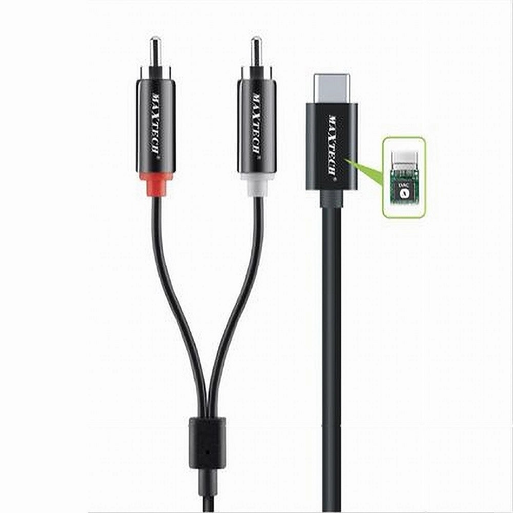 Trade Shop - Cavo Type-c A 2xrca Da 150 Cm Sdoppiatore A Y Stereo 4d Sound Dac Chip Rca-tc01 -