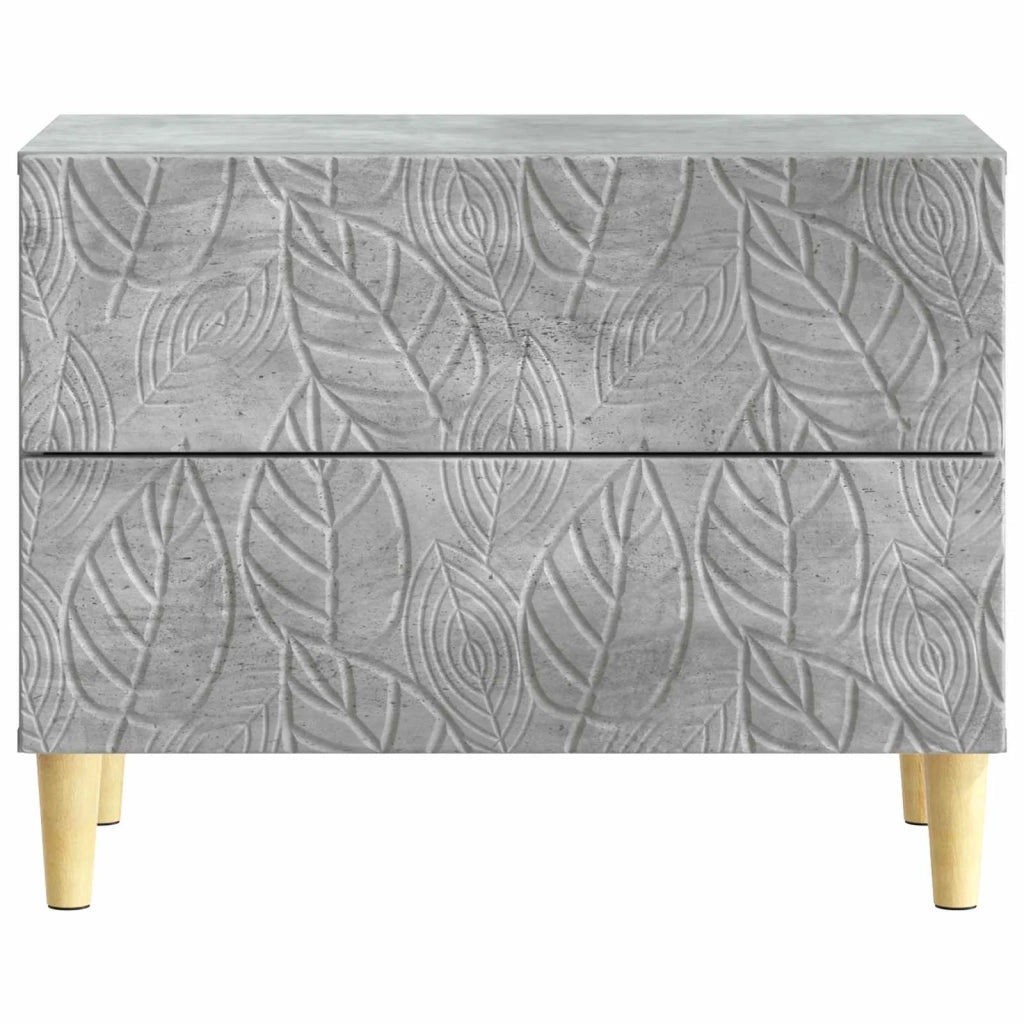 Comodino Grigio Cemento 62 x 34,5 x 48 cm Legno ingegnerizzato 895008