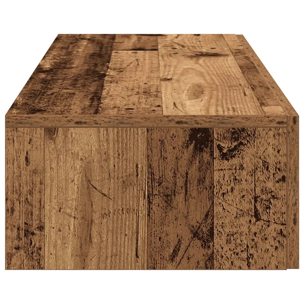 Scaffale a Parete con Cassetti Antico 100x36x19cm in Truciolato 859993