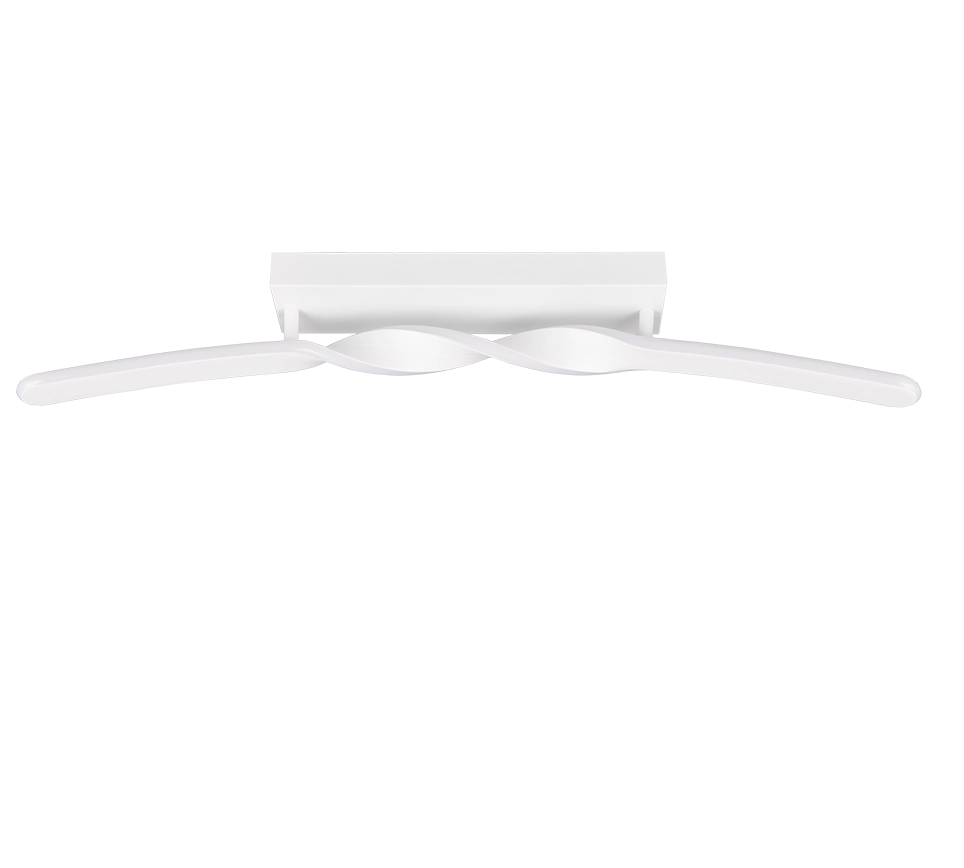 Plafoniera LED, metallo, bianco, L 80 cm, Ginko