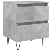 Comodino | Armadio da Notte | Mobiletto da notte Grigio Cemento 40x35x50 cm in Legno Multistrato