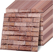 Pannelli da parete 3D - autoadesivi - finitura pietra PU - pietra rossa - per soggiorno - camera da letto - cucina - 30 x 30 cm - 20 pezzi