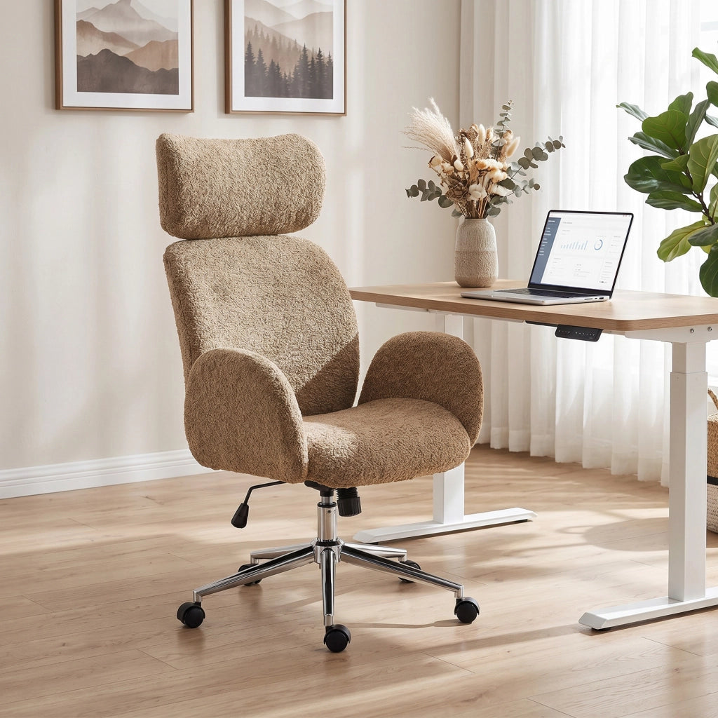 Sedia da ufficio ergonomica ¨C Xylo ¨C braccioli regolabili, marrone