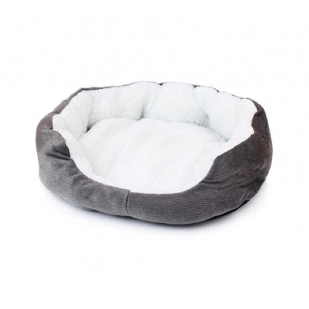 Trade Shop - Cuccia Morbida Per Cani E Gatti Inverno Caldo In Pile 42x30x15cm Con Cuscino -