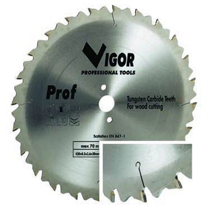 Vigor Lame Circolari Legno 36 Denti Widia F30 Mm.400