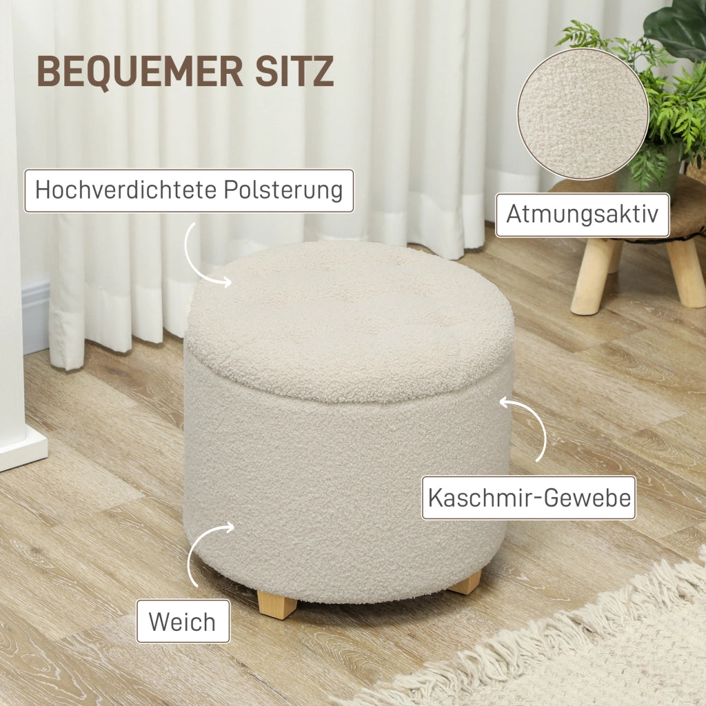 PANCHETTA Contenitore Ø45 x 41 cm Crema in poliestere