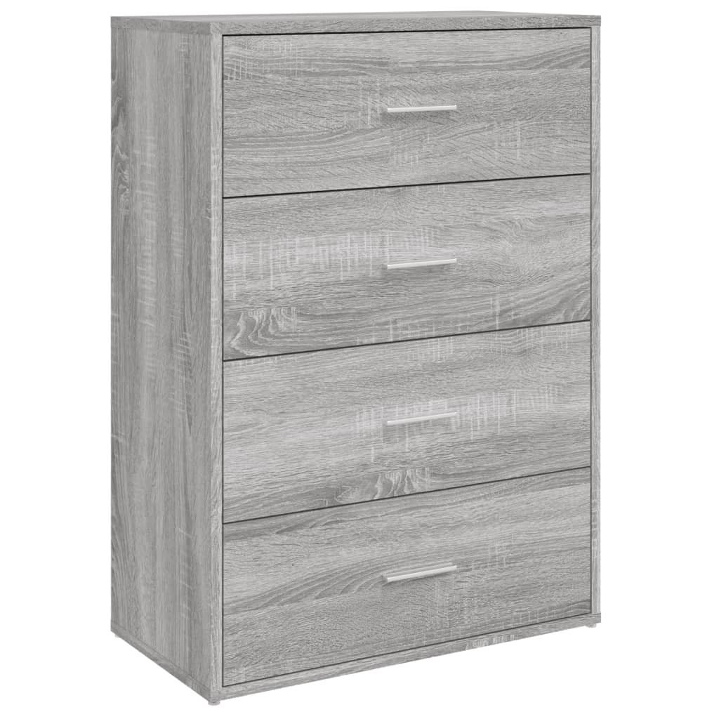 Buffet credenza cassettiera armadio mobile contenitore organizer per cucina soggiorno salotti set da 2 Sonoma 60 x 31 x 84 cm legno ingegnerizzato grigio 02_0036961