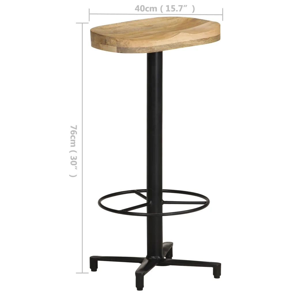Sgabelli da Bar 2 pz 76 cm in Legno Massello di Mango cod mxl 70507