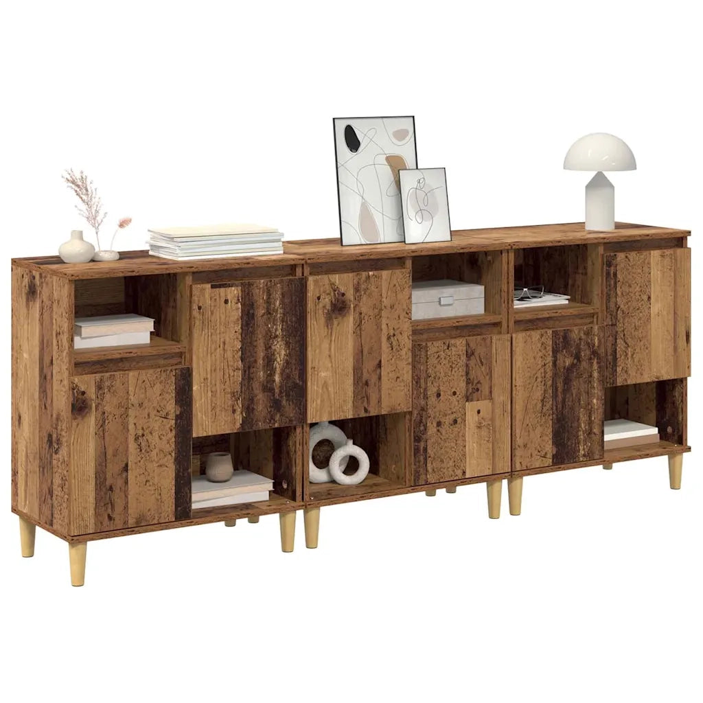 Sideboards 3 pcs Legno vecchio 60 x 35 x 70 cm 3415559
