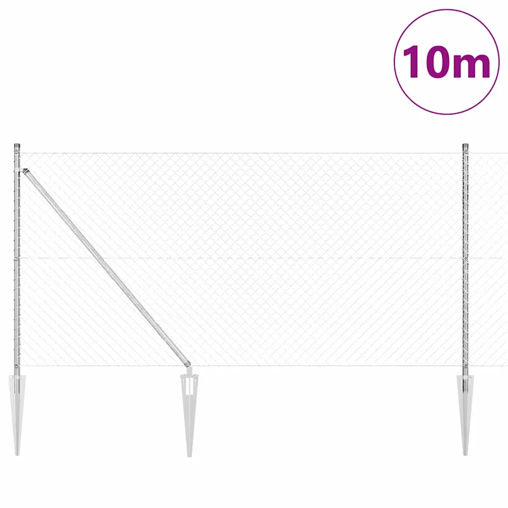 Palo della recinzione Argento 10 x 1 m (rete 40 x 40 mm) 3351205