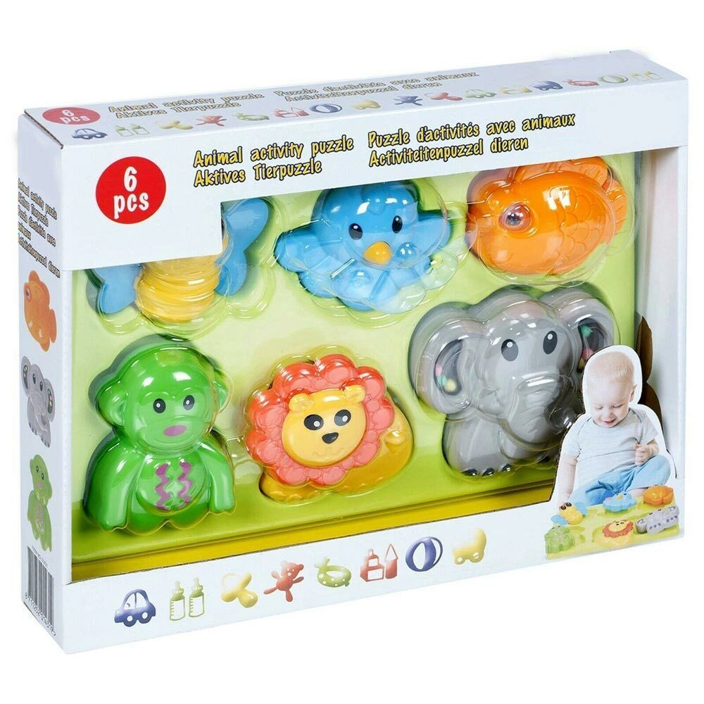 Puzzle Animali Gioco Prima Infanzia Neonato 6 Pz Giocattolo Bambini Educativo