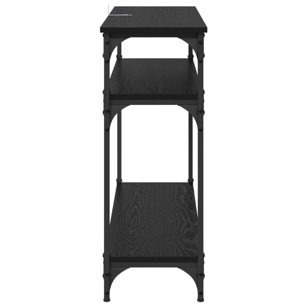 Tavolo consolle Rovere Nero 100 x 29 x 75 cm Legno multistrato 882201
