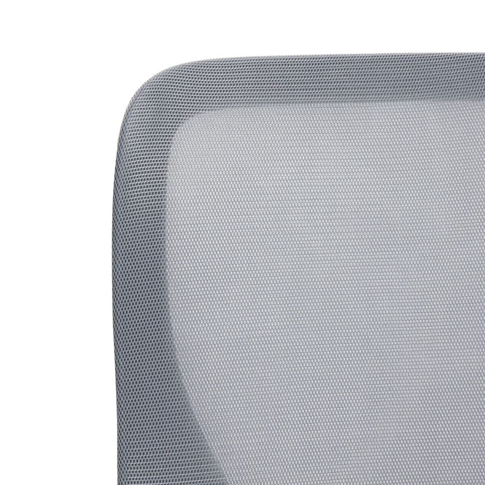 Sedia da ufficio in tessuto grigio chiaro rivestimento in rete girevole da scrivania per computer seduta regolabile schienale reclinabile