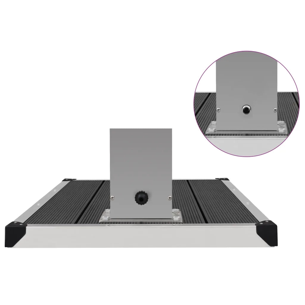 Doccia da Esterno con Piatto in WPC Acciaio Inossidabile cod mxl 53722
