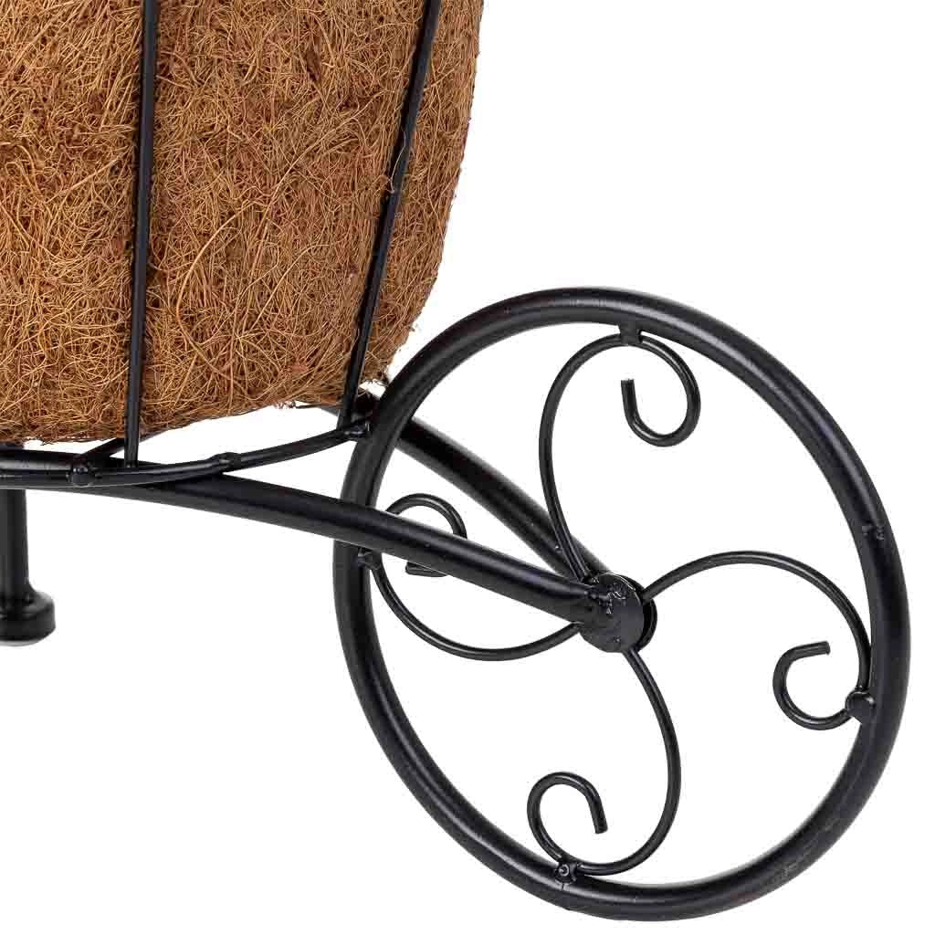 Portavaso trolley nero, 26x16x35,50h cm