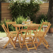 Sedie da giardino pieghevoli 6 pcs Naturale 40 x 53 x 80 cm