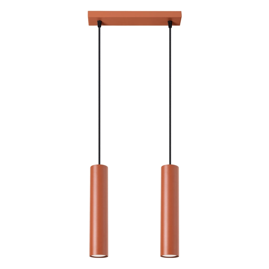 Lampada a sospensione MODENO barra rossa 2xGU10 30 cm