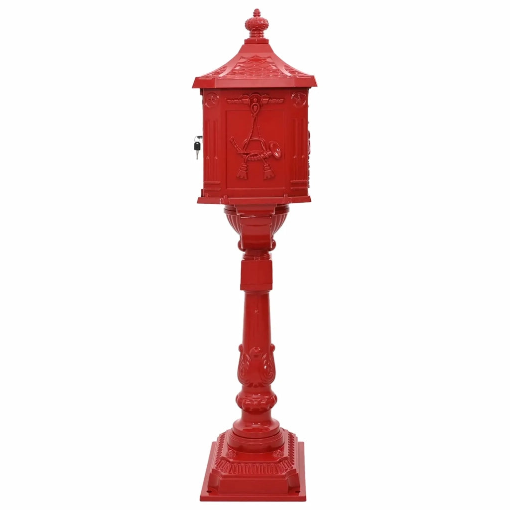 Cassetta Postale Verticale con porta Rosso 42,5 x 29,5 x 117 cm CFW4393515