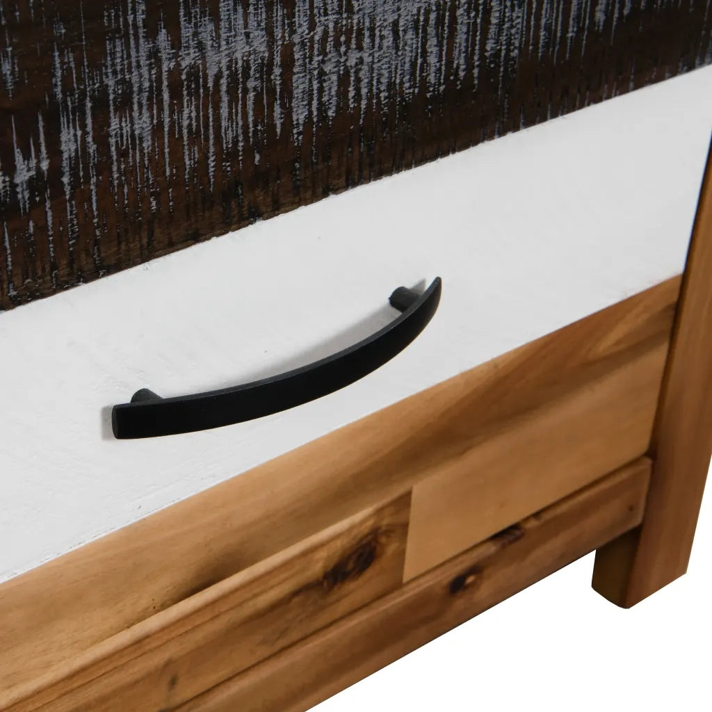 Tavolino da Salotto in Legno Massello d'Acacia 90x50x37,5 cm 246043