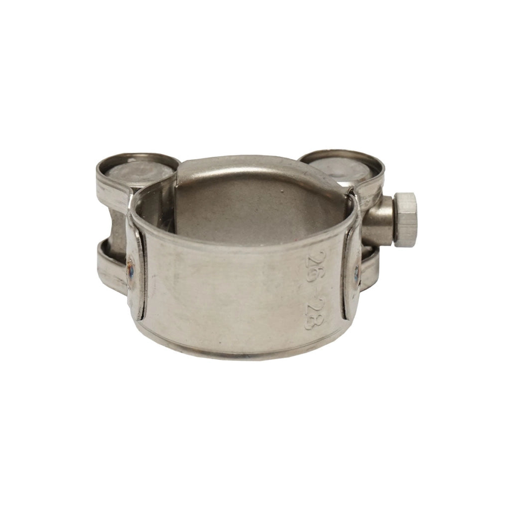 Morsetto di forza, morsetto in acciaio inox con vite W1 per tubi flessibili da 26-28 mm Breckner Germany