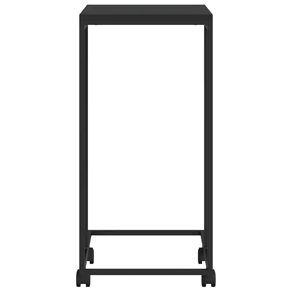 Tavolino con Ruote Nero 40x30x63,5cm in Legno Ingegnerizzato 343097