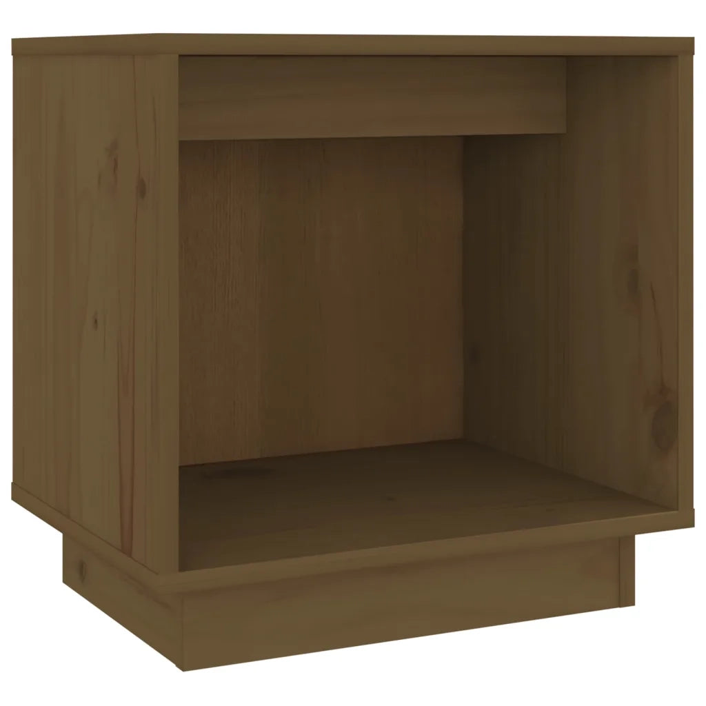 Comodino Marrone Ambra 40x30x40 cm in Legno Massello di Pino 813341