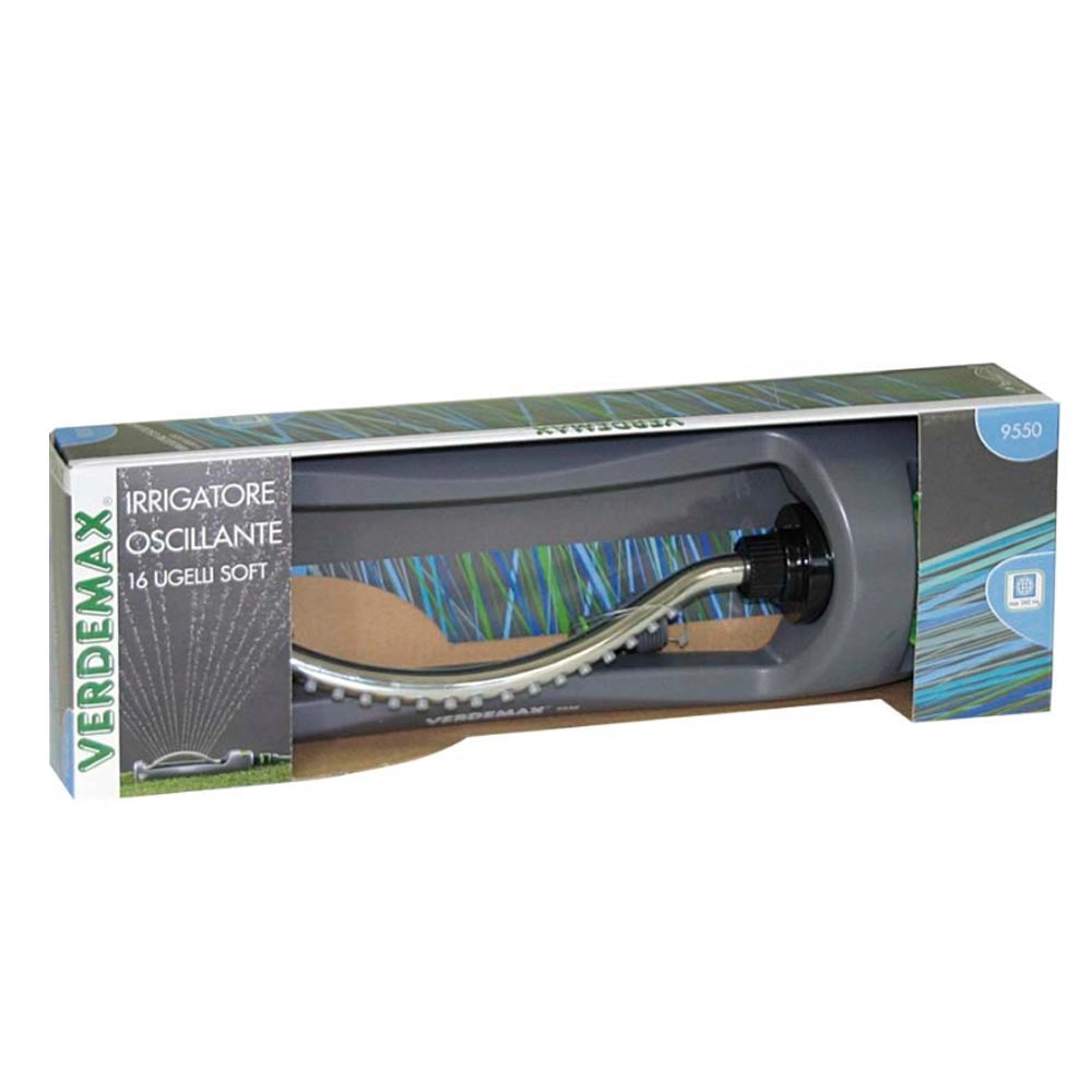 Multipack da 6 pz irrigatore oscillante per giardino 16 ugelli fino a 260 mq verdemax