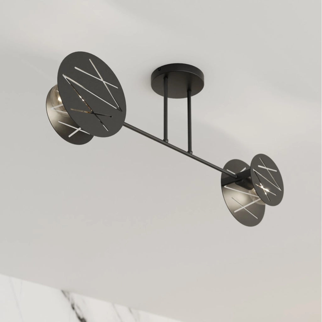 Lampada a sospensione Frick in acciaio nero