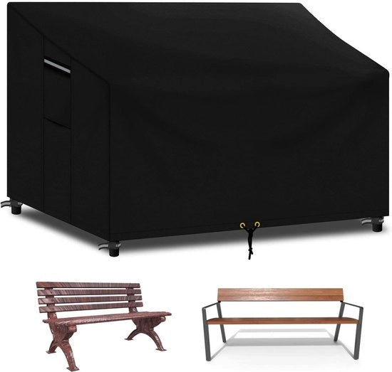 Ottomano Acquaparato - Protezione per Giardino - Mobili da Giardino - Impermeabile 600D Oxford - 134x66x89cm - Nero