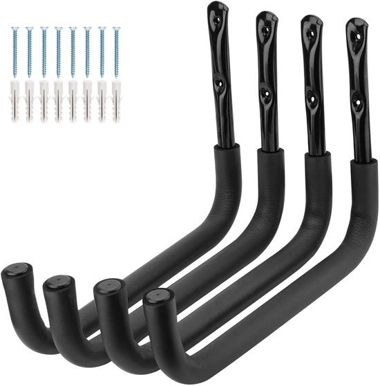 Haak per Multifunzione - Stabile in Acciaio - Anticorrosivo - Adatto per Kayak, Ladder e Bicicletta - Spazievitore - Coating Antiruggine