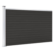 Pannello di Recinzione in WPC 175x105 cm Nero 148976