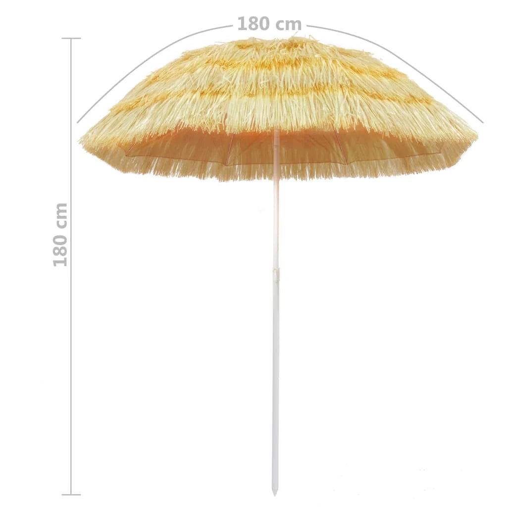 Ombrellone da spiaggia naturale 180 cm stile hawaiano 02_0008400