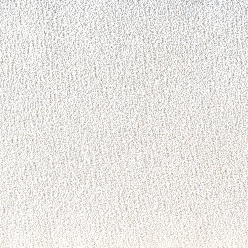 Divano a 3 posti in tessuto bouclè bianco con gambe in legno stile elegante soggiorno