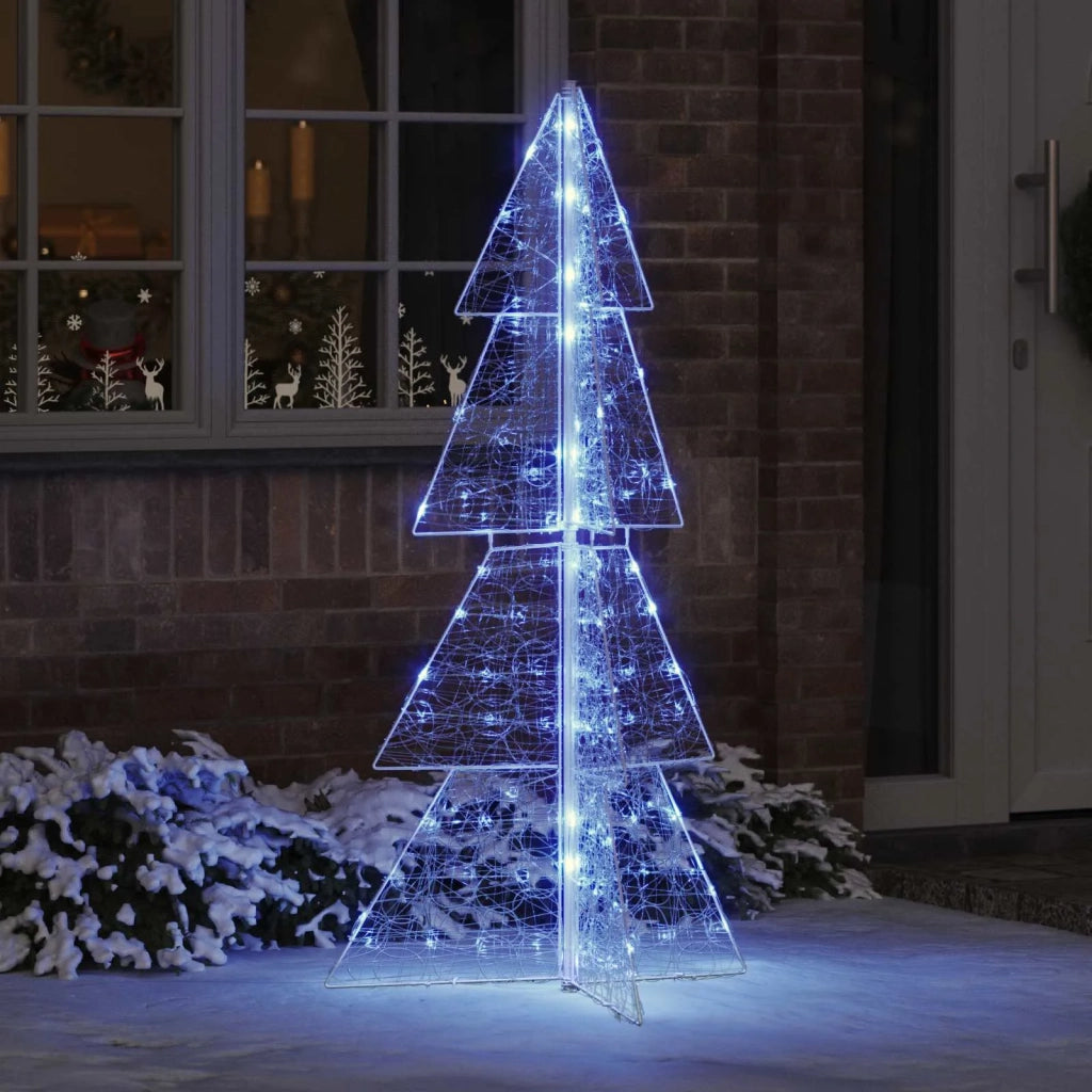 Albero di Natale con 160 LED Blu 150 cm Acrilico