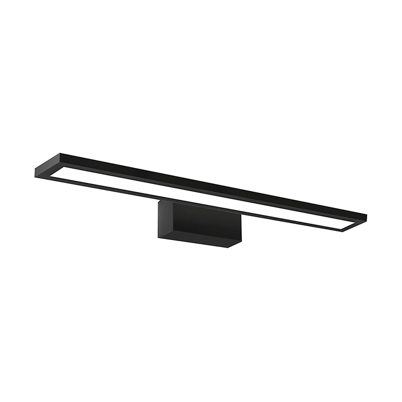 READ Applique da bagno LED 12W 1100lm 3000K IP20 Nera - Rossini Illuminazione - Lampada a parete sottile per specchi e quadri in metallo