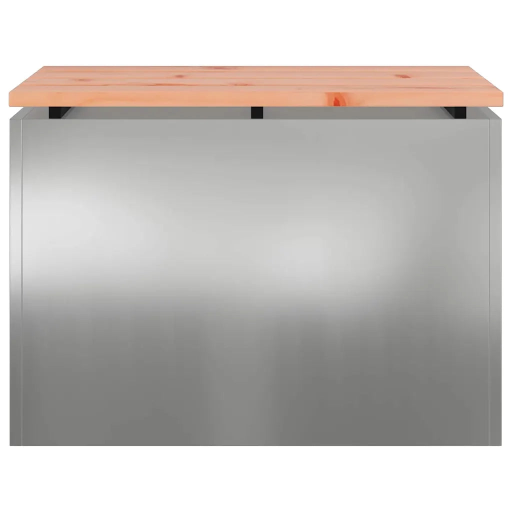 Panchina da giardino Argento 60 x 40 x 43 cm Acciaio zincato 874896