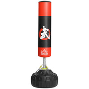 Sacco Boxe con Supporto Autoportante ¨C zephmum ¨C Nero e Rosso 60x60x180 cm
