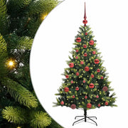 Albero di Natale | Decorazioni natalizie Artificiale Pieghevole 150 LED Verde 150 cm