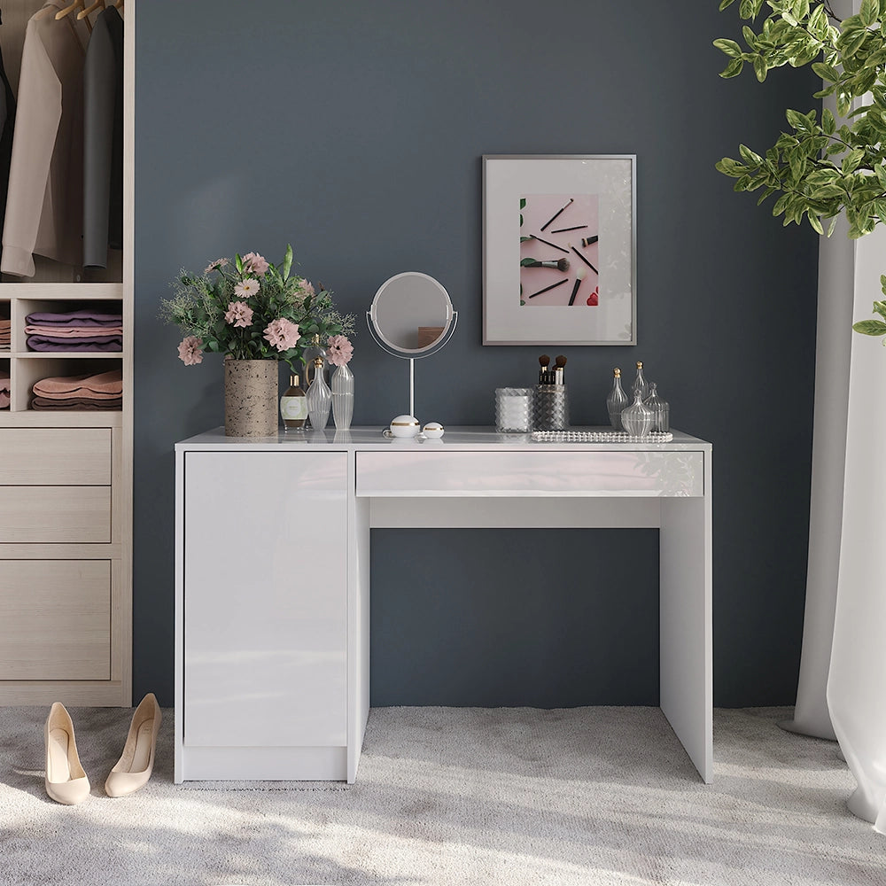 Vicco Tavolo da toeletta Bianco/bianco lucido 119.8 cm
