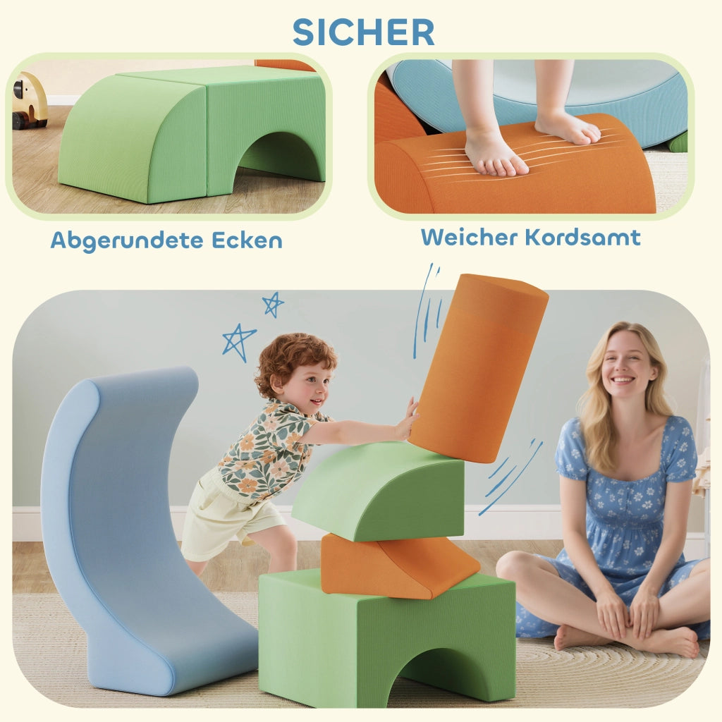 Set di blocchi morbidi per bambini ¨C zephmum ¨C 5 pezzi multicolore