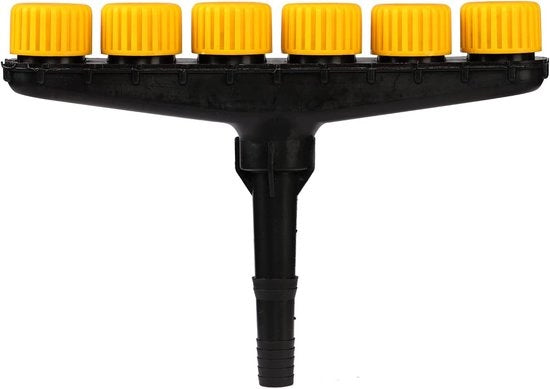 Spremini per Giardino con 6 Bocchette di Spray - Bocchette Regolabili - Materiale ABS - Per Prato e Fioriere - Connessione di Gomma Facile da Utilizzare - Progetto a Risparmio d'Acqua